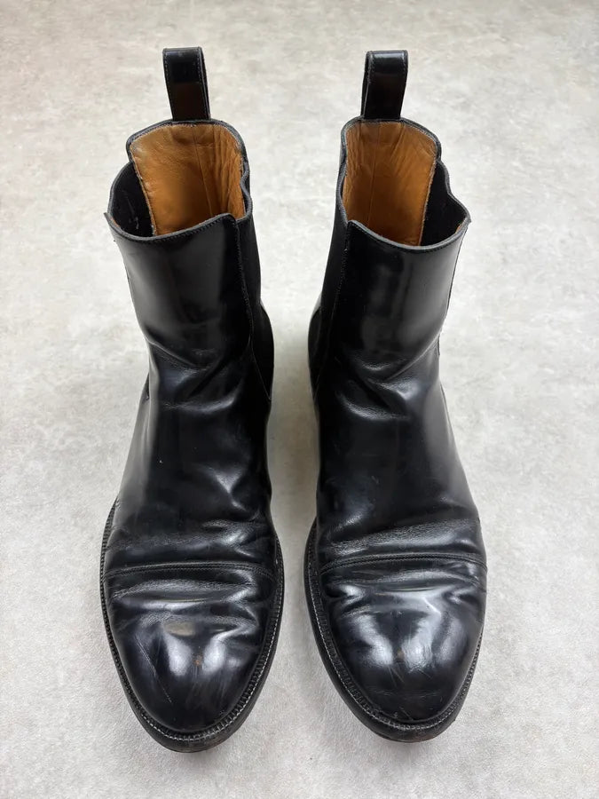 2000s Gucci Black Leather Chelsea Boots LbKLxBG 1