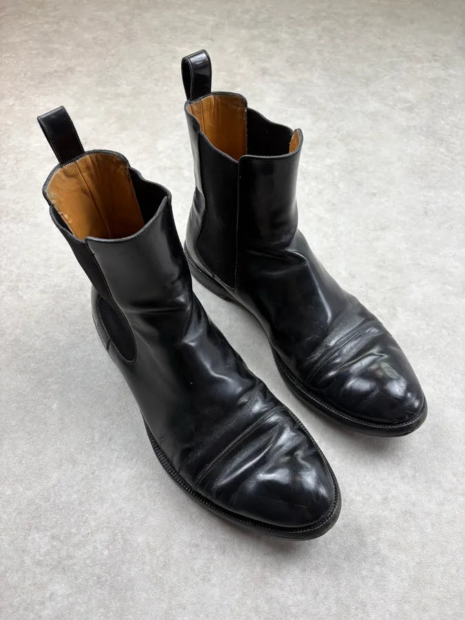 2000s Gucci Black Leather Chelsea Boots LbKLxBG 3