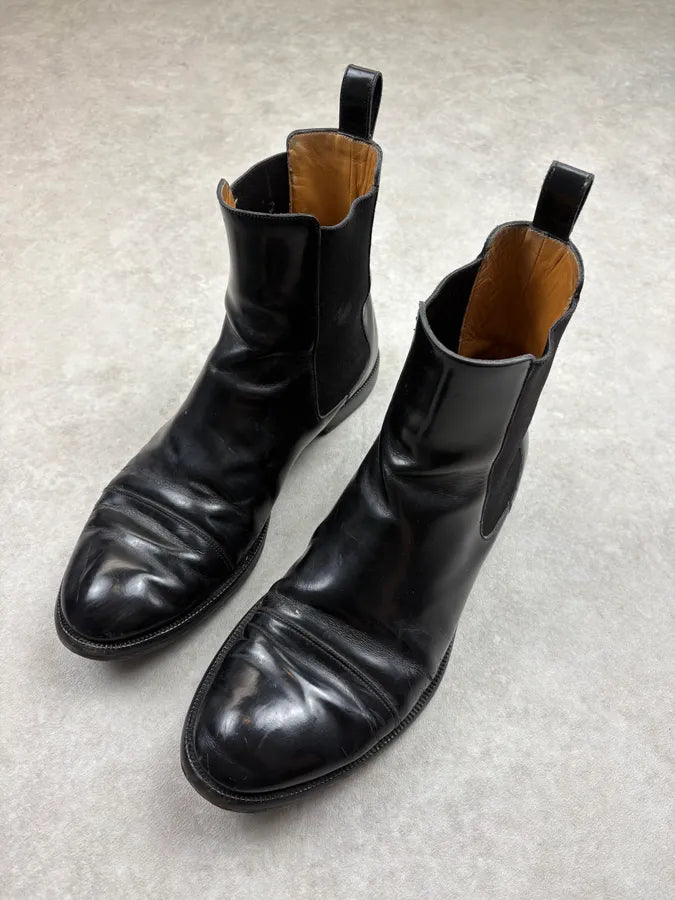 2000s Gucci Black Leather Chelsea Boots LbKLxBG 2