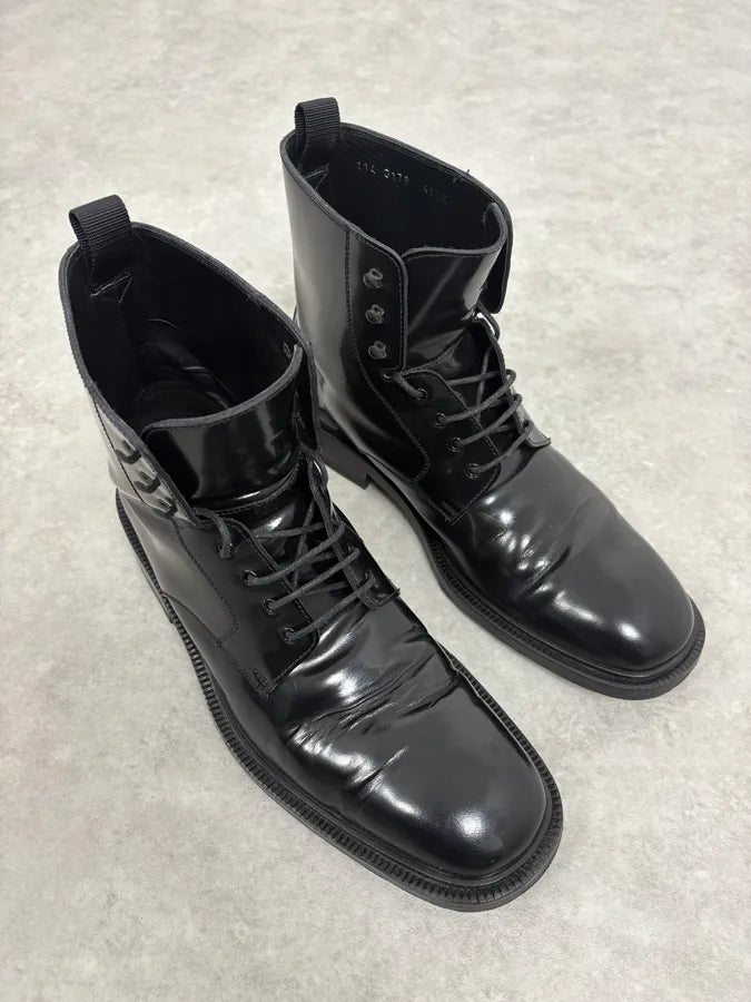2000s Gucci Black Leather Combat Boots eeAvayP 3