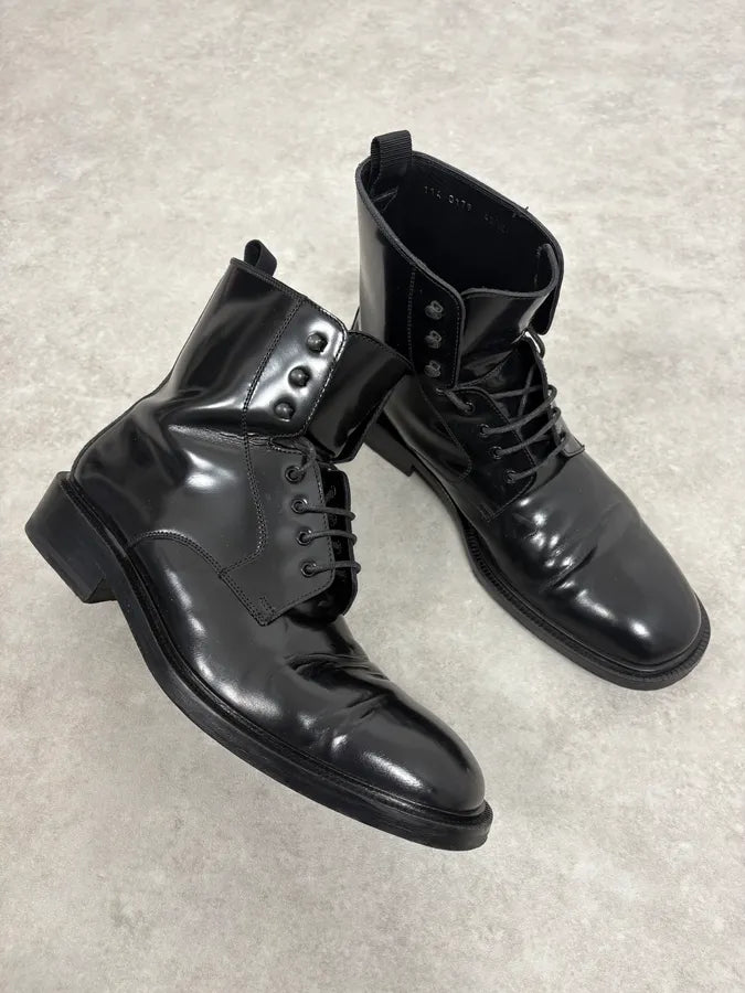 2000s Gucci Black Leather Combat Boots eeAvayP 4