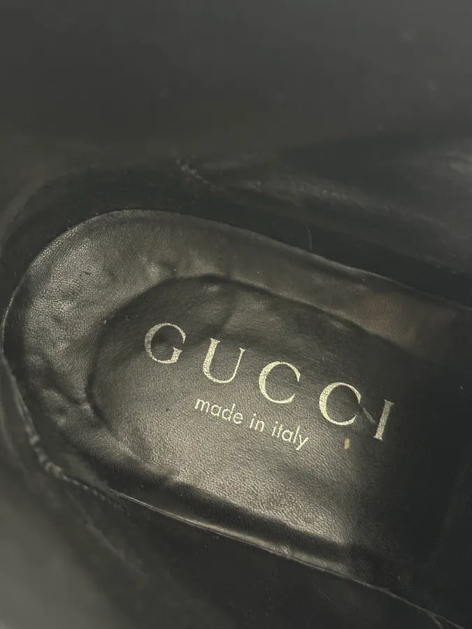 2000s Gucci Black Leather Combat Boots eeAvayP 9