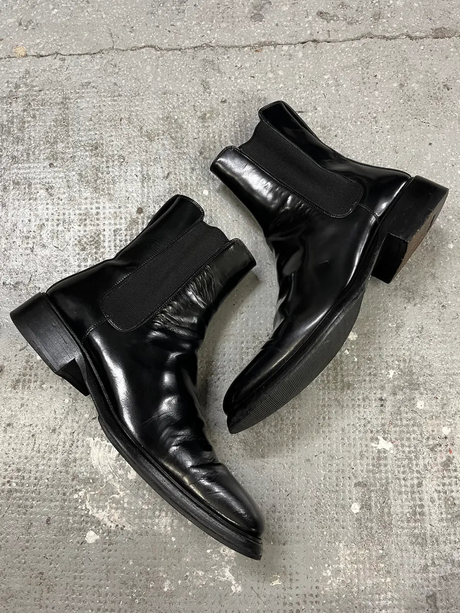 2000s Gucci Black Leather High Boots (42eu/us8.5) XnFANPj 1