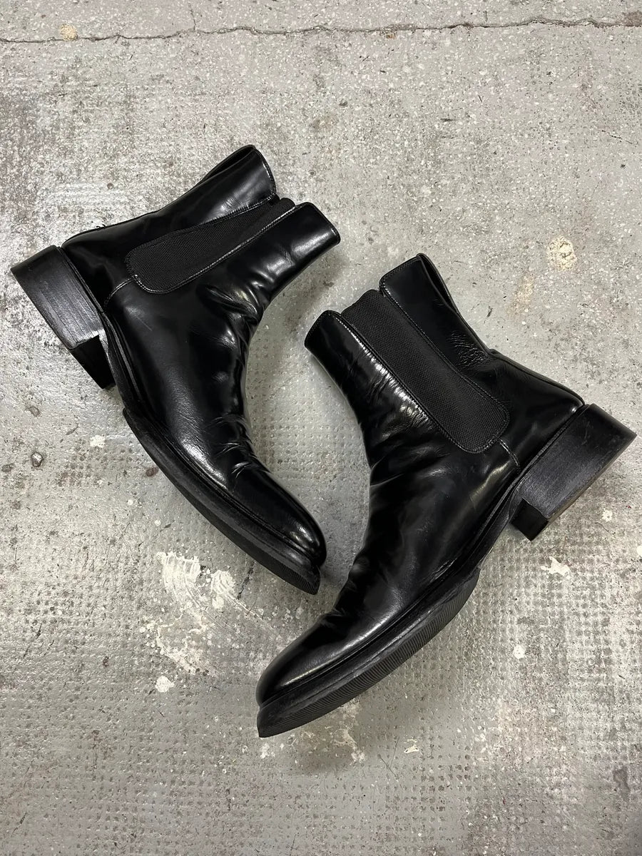 2000s Gucci Black Leather High Boots (42eu/us8.5) XnFANPj 2