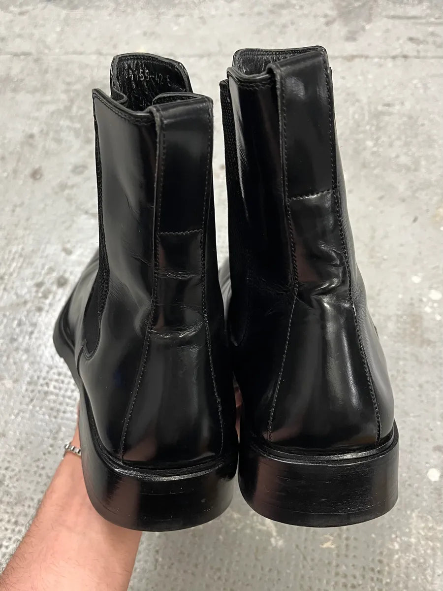 2000s Gucci Black Leather High Boots (42eu/us8.5) XnFANPj 5