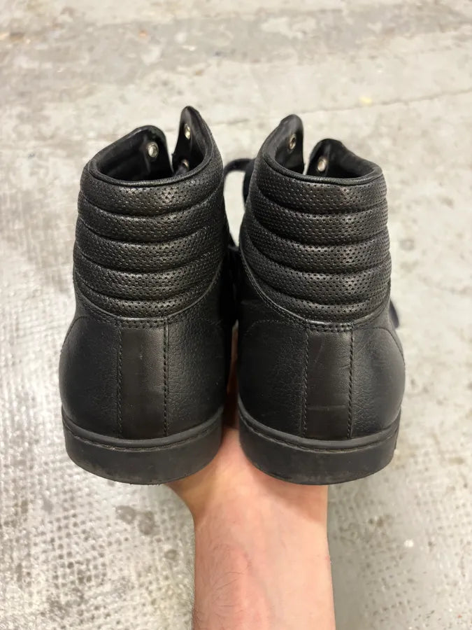 2000s Gucci Black Leather High Shoes ftaVpnG 5