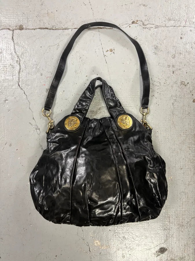 2000s Gucci Black Leather Hysteria Handle Bag kdYfSha 3