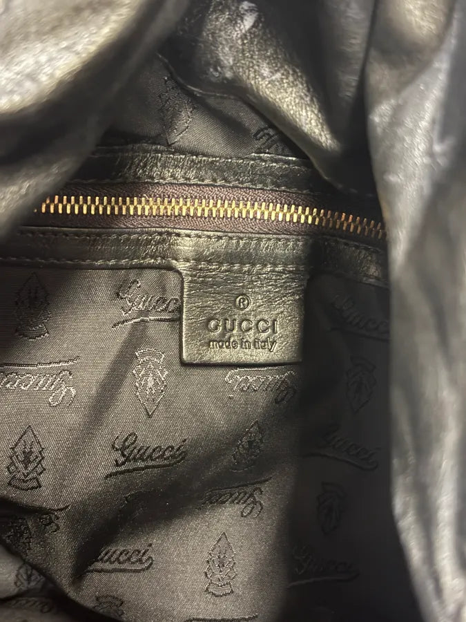 2000s Gucci Black Leather Hysteria Handle Bag kdYfSha 7