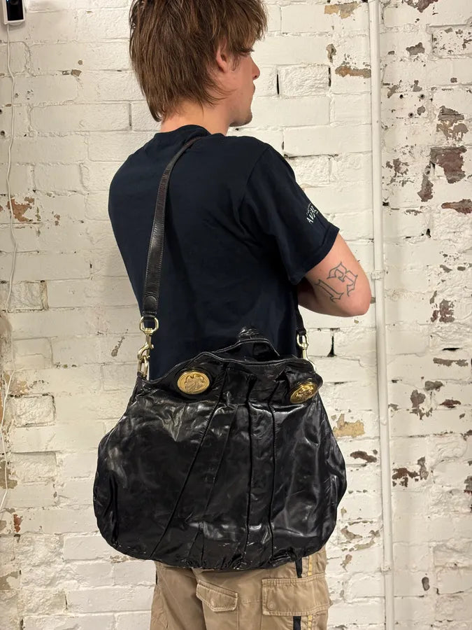 2000s Gucci Black Leather Hysteria Handle Bag kdYfSha 2