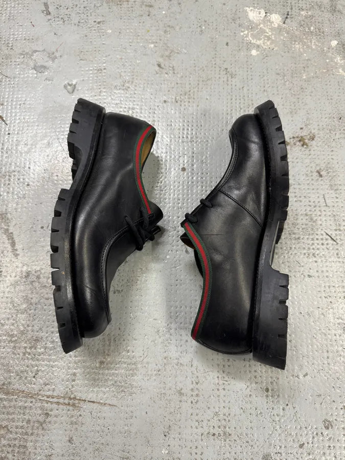 2000s Gucci Black Leather Italian Loafers YvijrCP 2