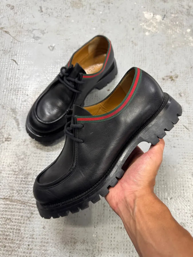2000s Gucci Black Leather Italian Loafers YvijrCP 4