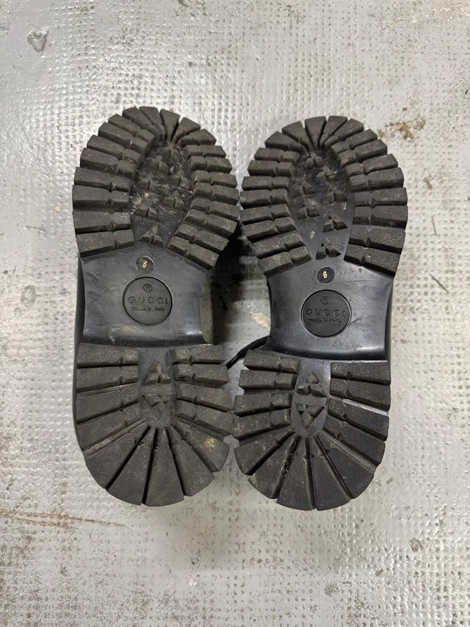 2000s Gucci Black Leather Italian Loafers YvijrCP 5