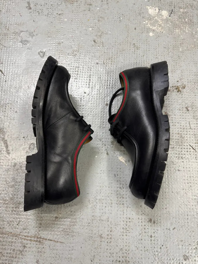 2000s Gucci Black Leather Italian Loafers YvijrCP 7