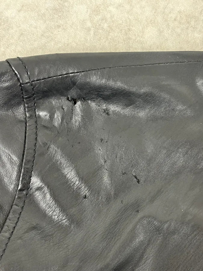 2000s Gucci Black Leather Light Bomber Jacket iBlDqUH 10