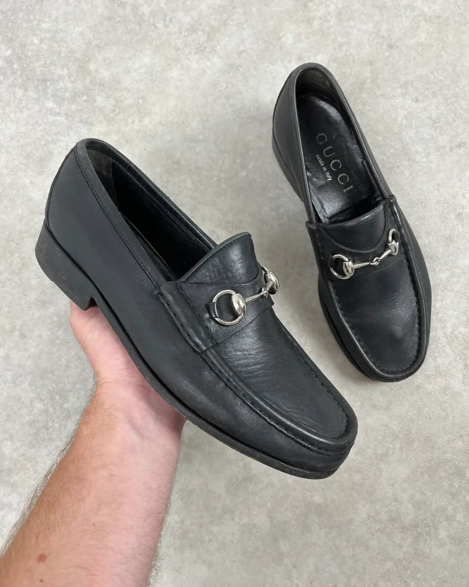 2000s Gucci Black Leather Loafers ccDCmAj 0