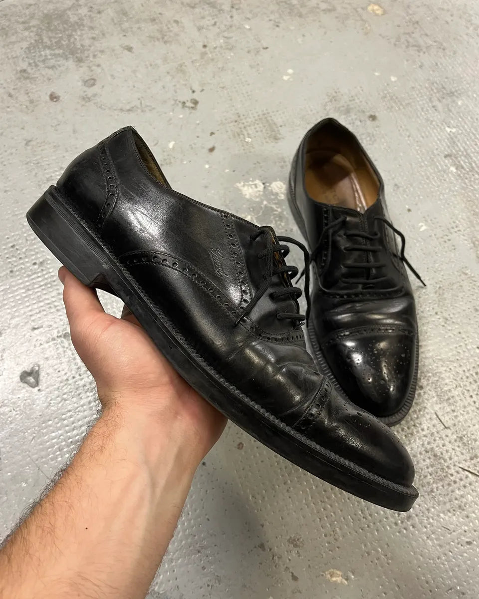 2000s Gucci Black Leather Loafers PnjdhBL 0