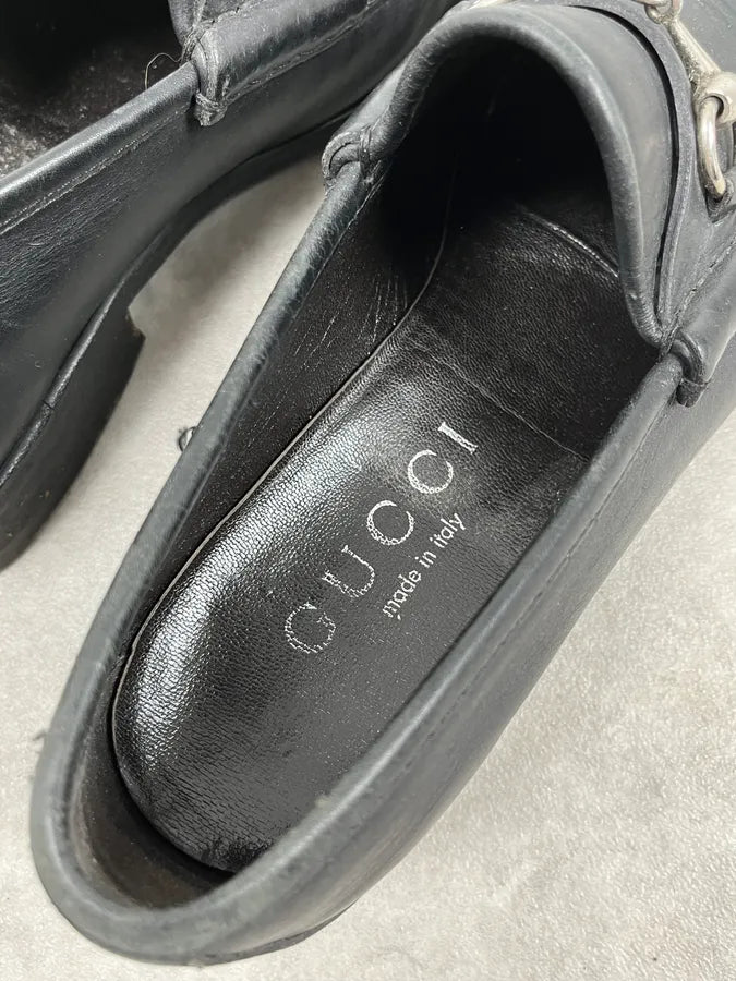 2000s Gucci Black Leather Loafers ccDCmAj 7
