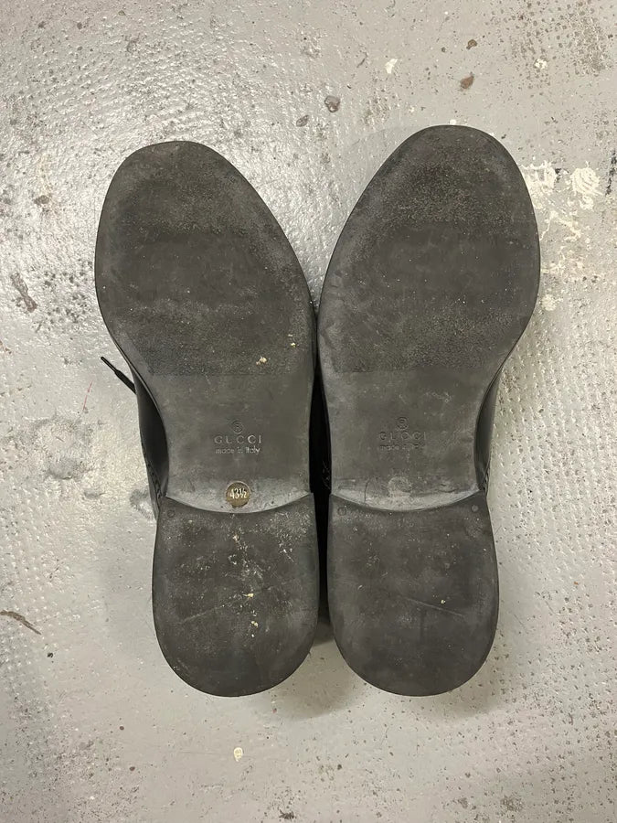 2000s Gucci Black Leather Loafers PnjdhBL 6