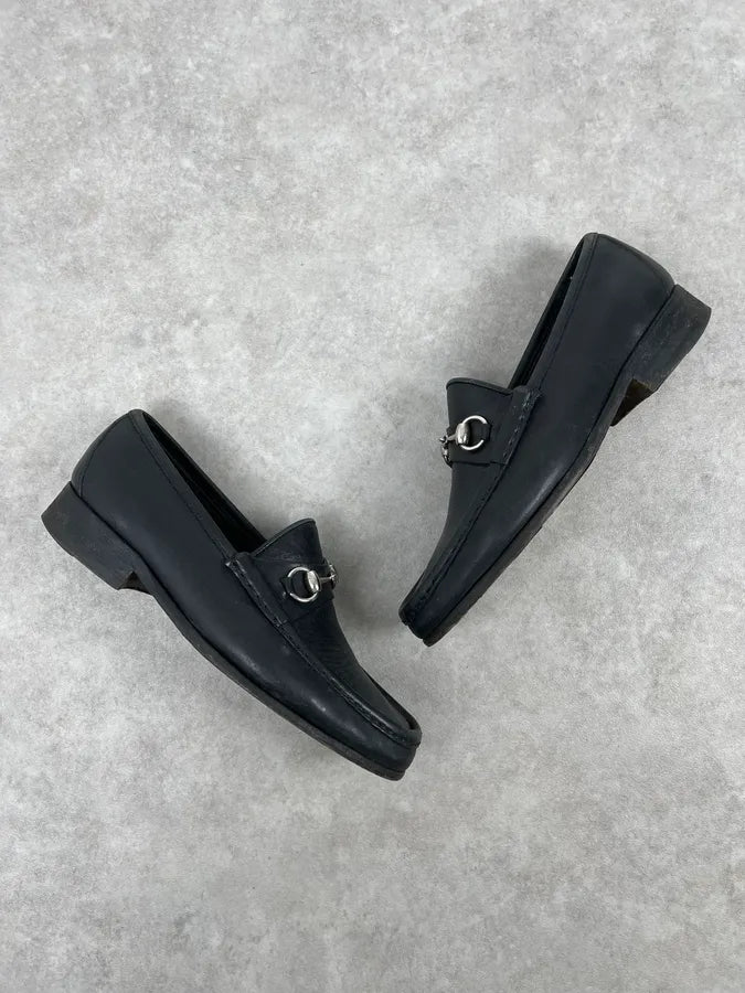 2000s Gucci Black Leather Loafers ccDCmAj 2