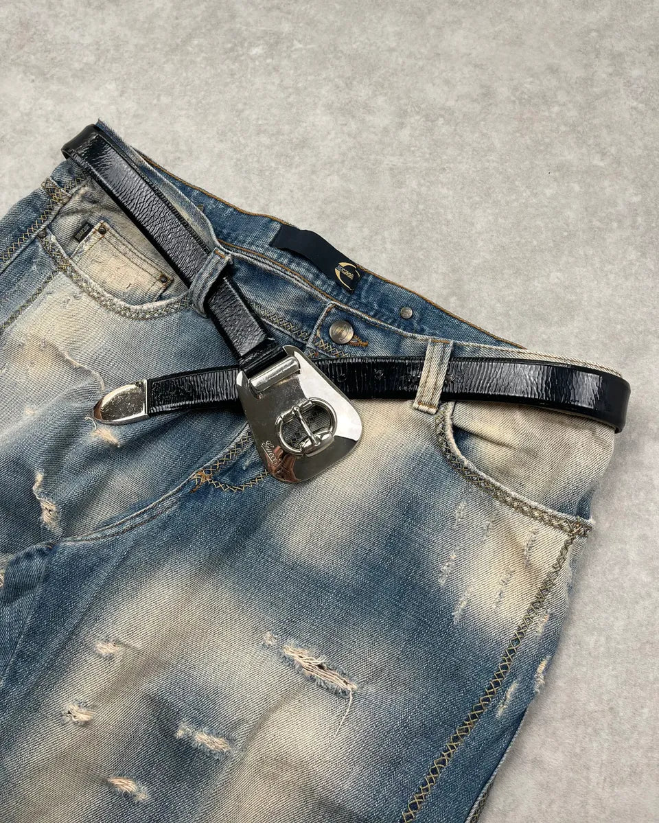 2000s Gucci Black Leather Metallic Buckle Belt by Frida Giannini BpiAgRY 2
