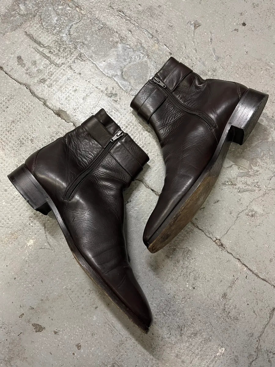 2000s Gucci Black Leather Minimalist Boots (43eu/us9.5) MVGGlHj 3