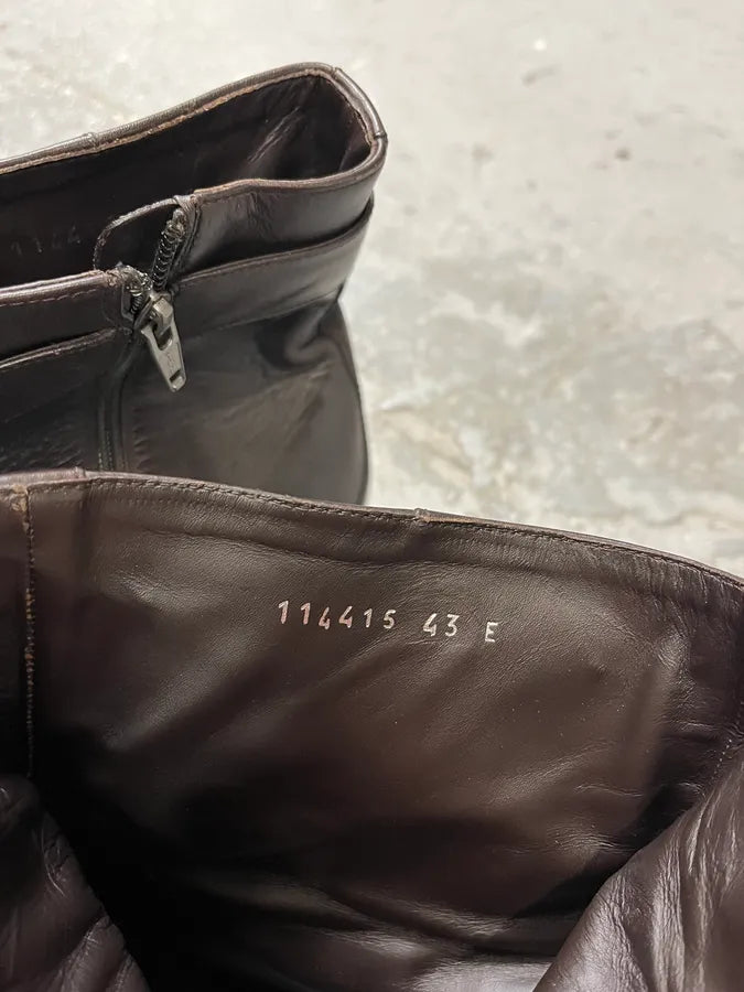 2000s Gucci Black Leather Minimalist Boots (43eu/us9.5) MVGGlHj 7