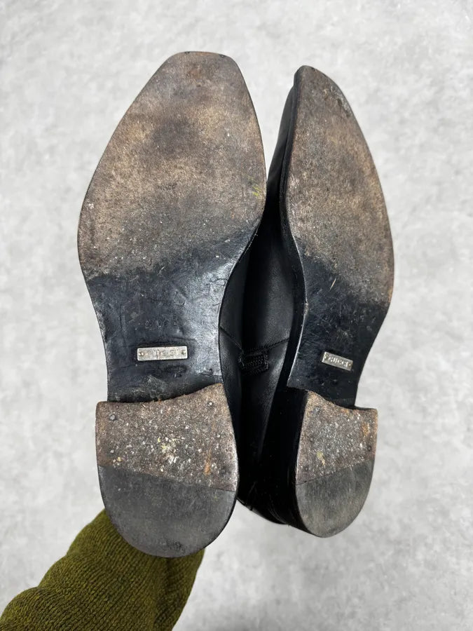 2000s Gucci Black Leather Minimalist Boots EgmKaRT 7