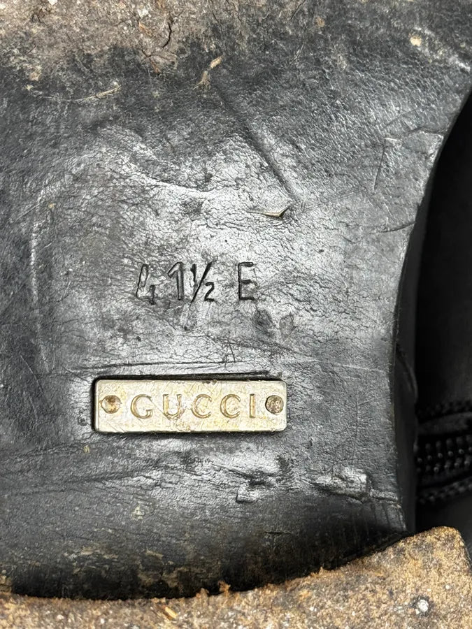 2000s Gucci Black Leather Minimalist Boots EgmKaRT 8