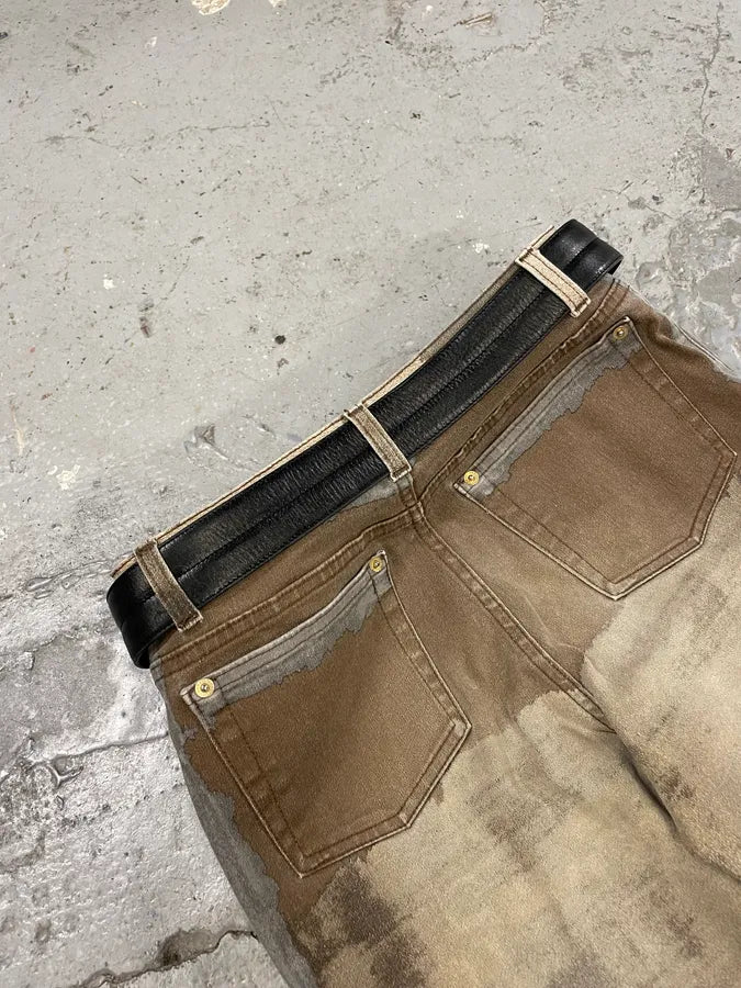 2000s Gucci Black Leather Minimalist G Belt (OS) Affeqej 1