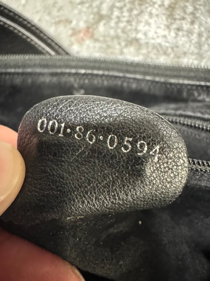 2000s Gucci Black Leather Python Embossed Laces Bag (OS) NOThjZL 5