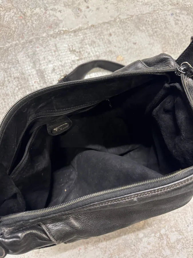 2000s Gucci Black Leather Python Embossed Laces Bag (OS) NOThjZL 8