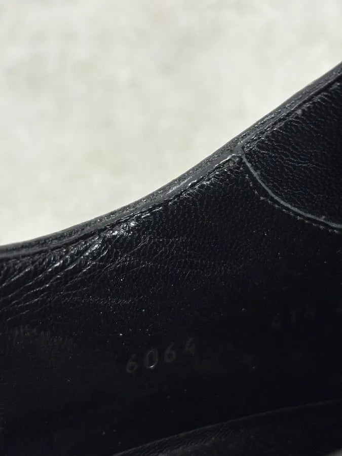 2000s Gucci Black Leather Signature Derby Shoes himoWfd 8