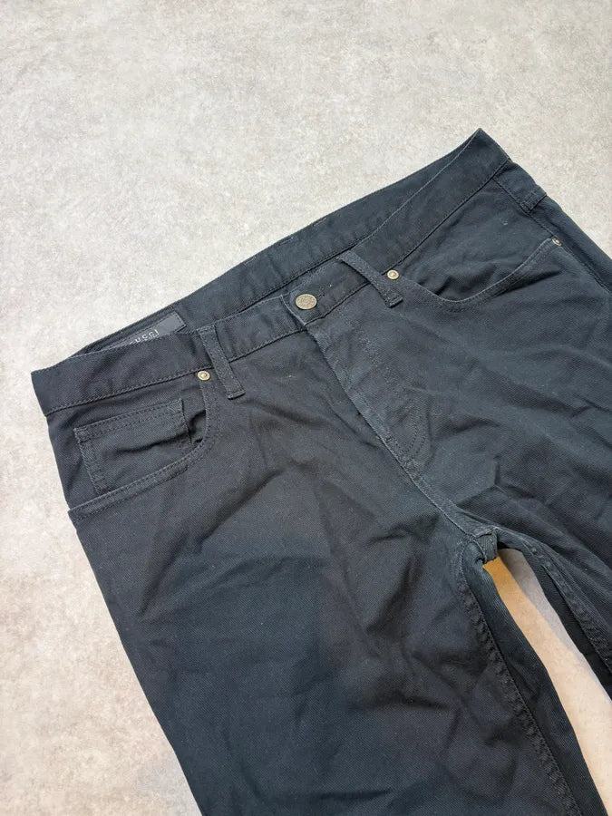 2000s Gucci Black Minimalist Denim Jeans by Frida Giannini JvrSEVj 5