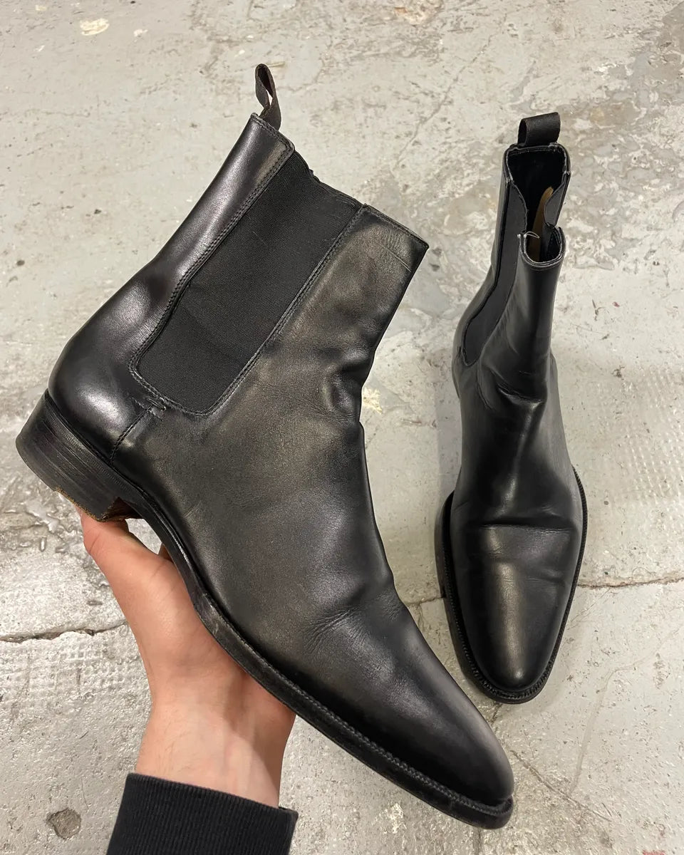 2000s Gucci Black Minimalist Leather Boots iSZmKsT 0