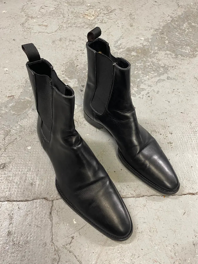2000s Gucci Black Minimalist Leather Boots iSZmKsT 3