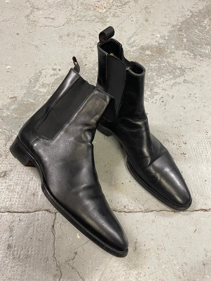 2000s Gucci Black Minimalist Leather Boots iSZmKsT 4