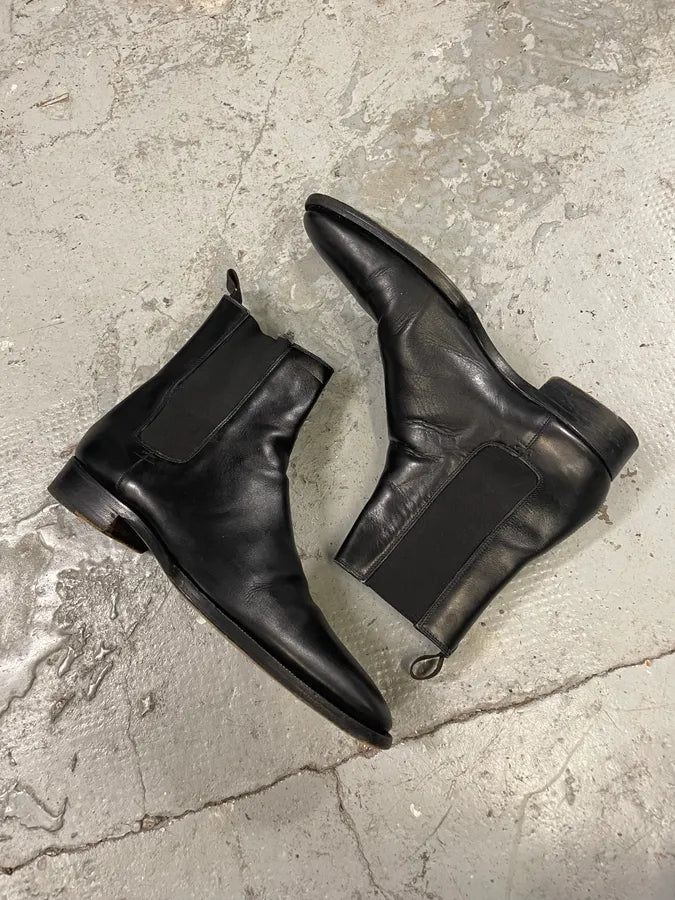 2000s Gucci Black Minimalist Leather Boots iSZmKsT 5
