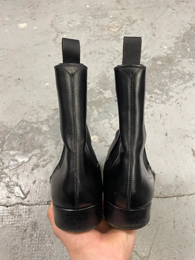 2000s Gucci Black Minimalist Leather Boots iSZmKsT 6