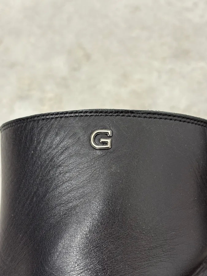 2000s Gucci Black Minimalist Leather Boots AYzLhov 8