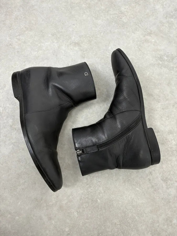 2000s Gucci Black Minimalist Leather Boots AYzLhov 5