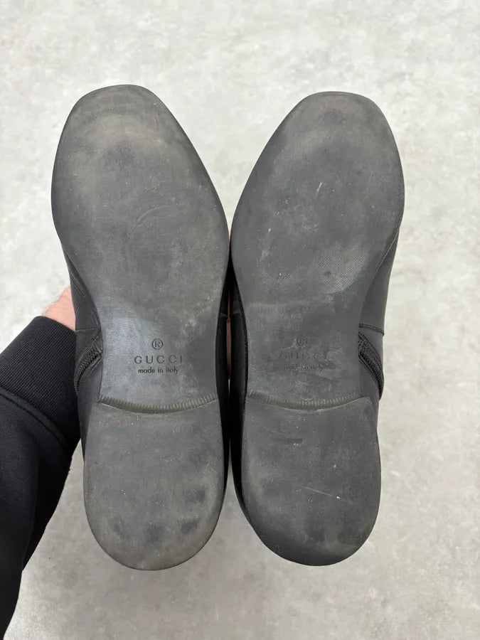 2000s Gucci Black Minimalist Leather Boots AYzLhov 7