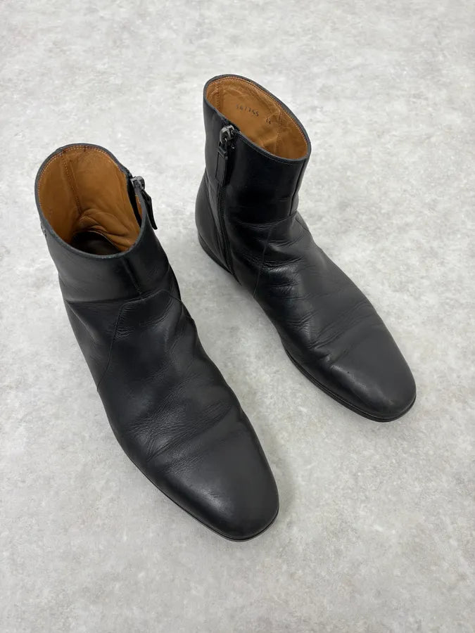 2000s Gucci Black Minimalist Leather Boots AYzLhov 3