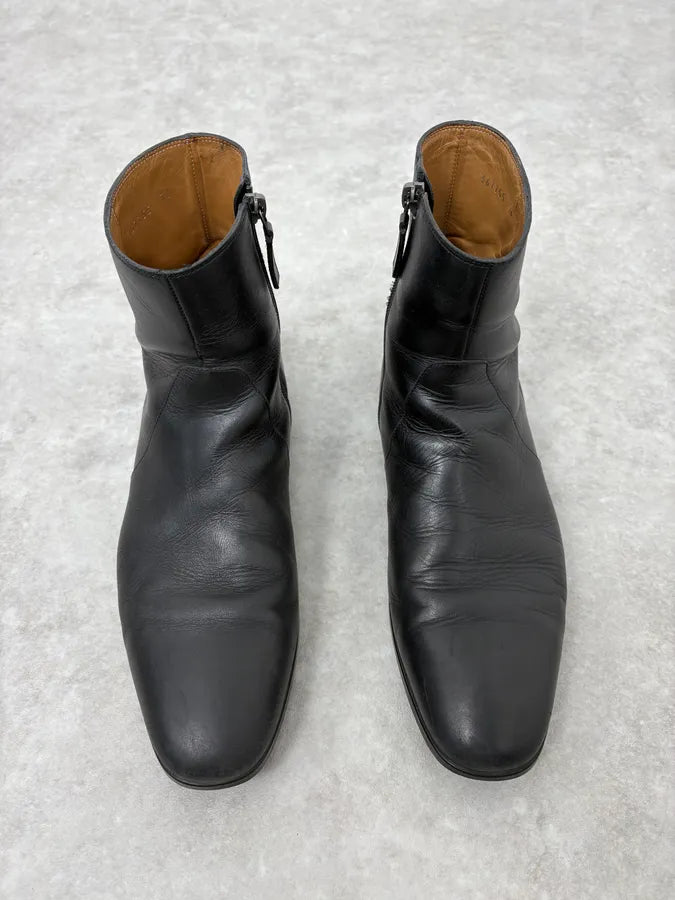 2000s Gucci Black Minimalist Leather Boots AYzLhov 1