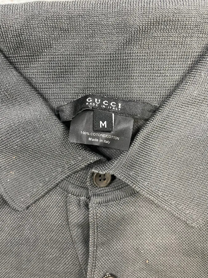 2000s Gucci Black Minimalist Polo Shirt vYHsisx 6