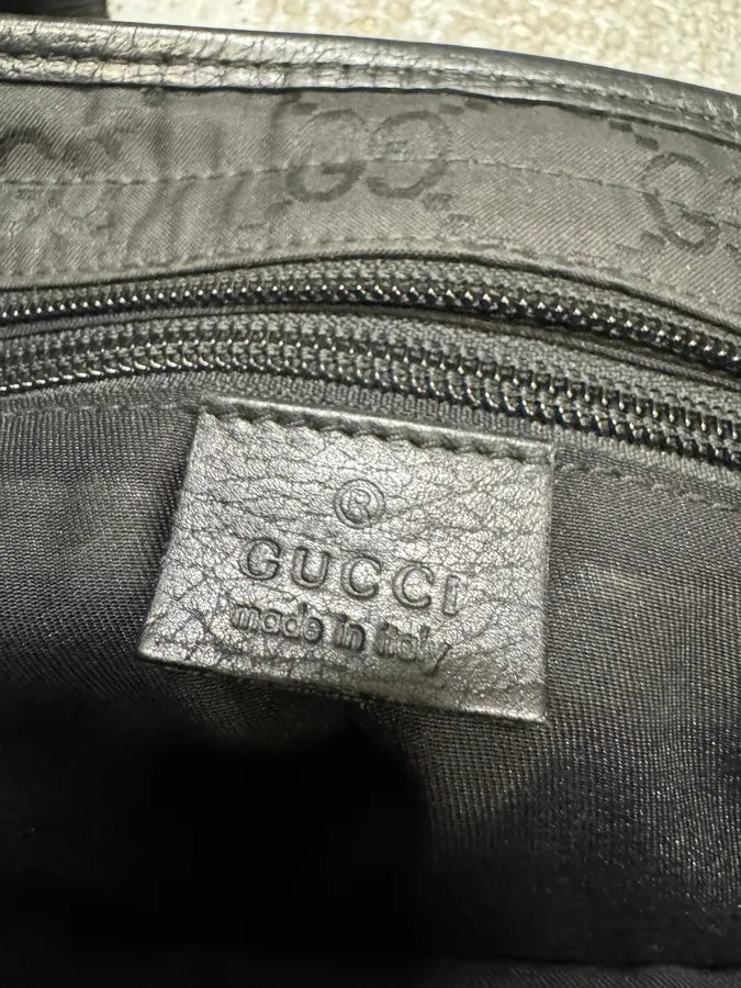 2000s Gucci Black Monogram Handle Bag mQJLBux 10