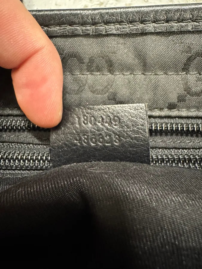 2000s Gucci Black Monogram Handle Bag mQJLBux 11