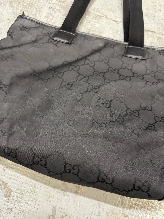 2000s Gucci Black Monogram Handle Bag mQJLBux 5