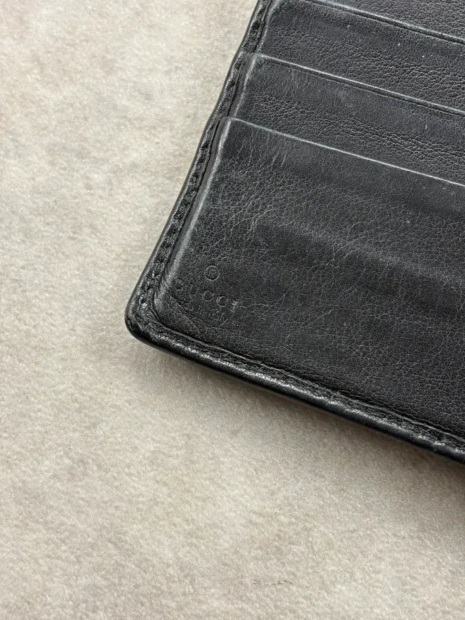 2000s Gucci Black Monogram Leather Wallet FlaFidY 8