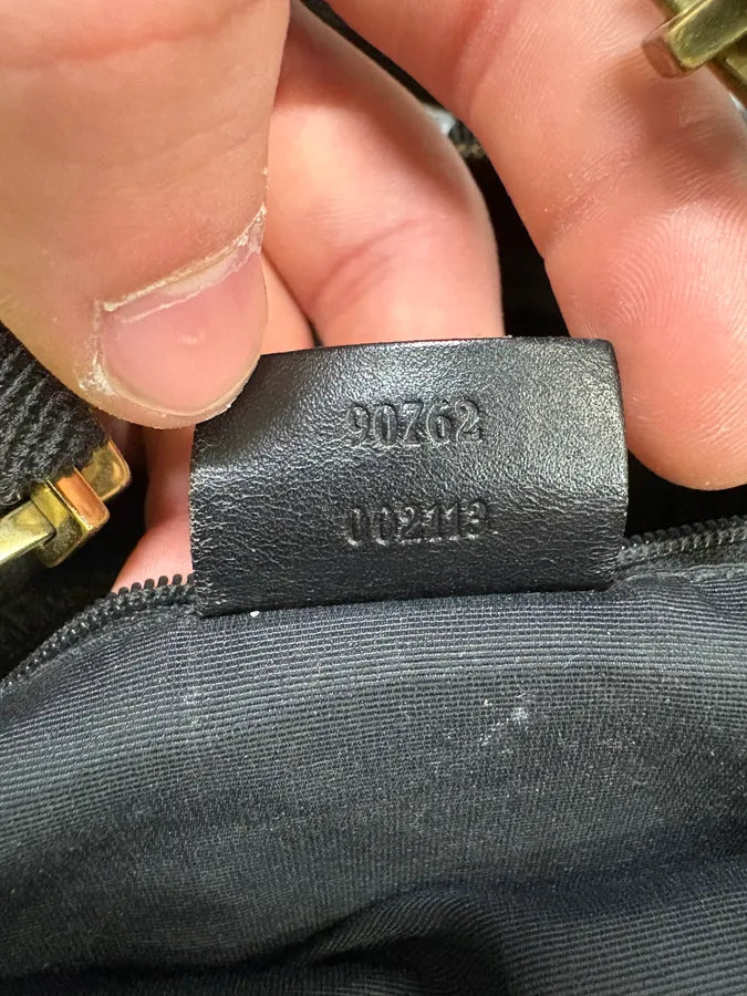 2000s Gucci Black Monogram Shoulder Bag  (OS) bAzltFI 10