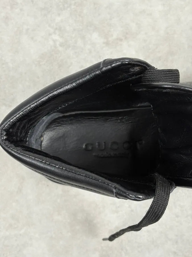 2000s Gucci Black Monogrammed High Sneakers RHejRKl 9